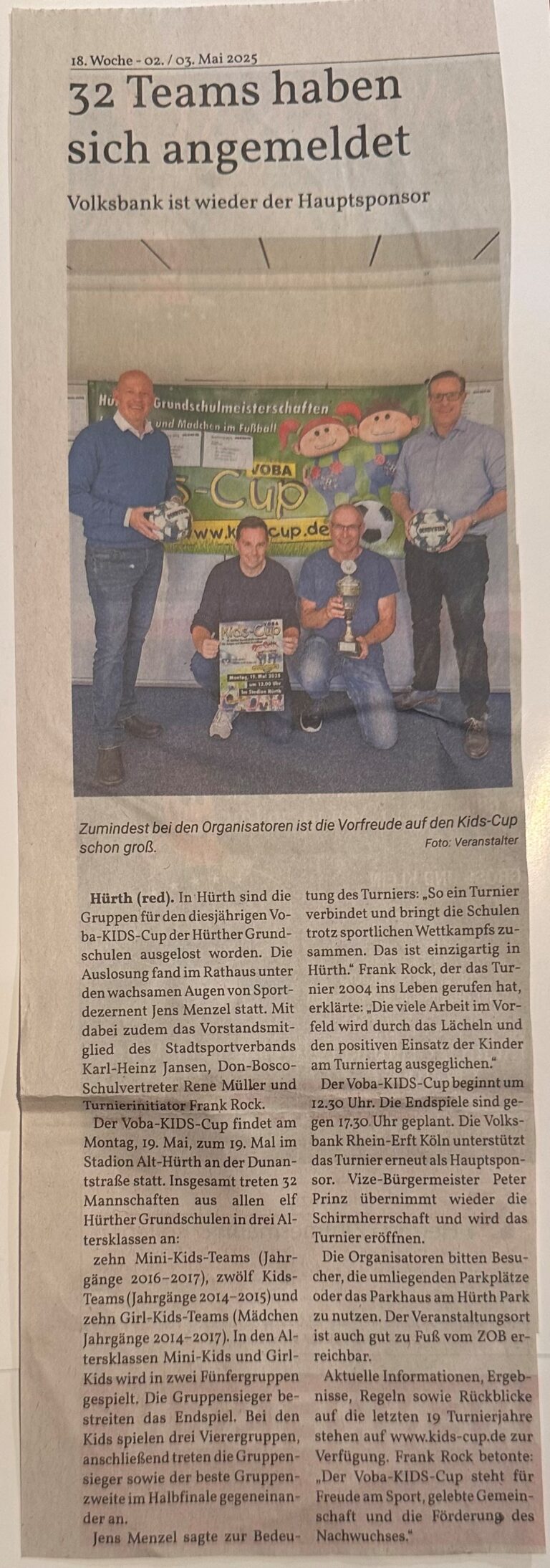 Pressebricht Hürther Wochenende zum Kids Cup 2025